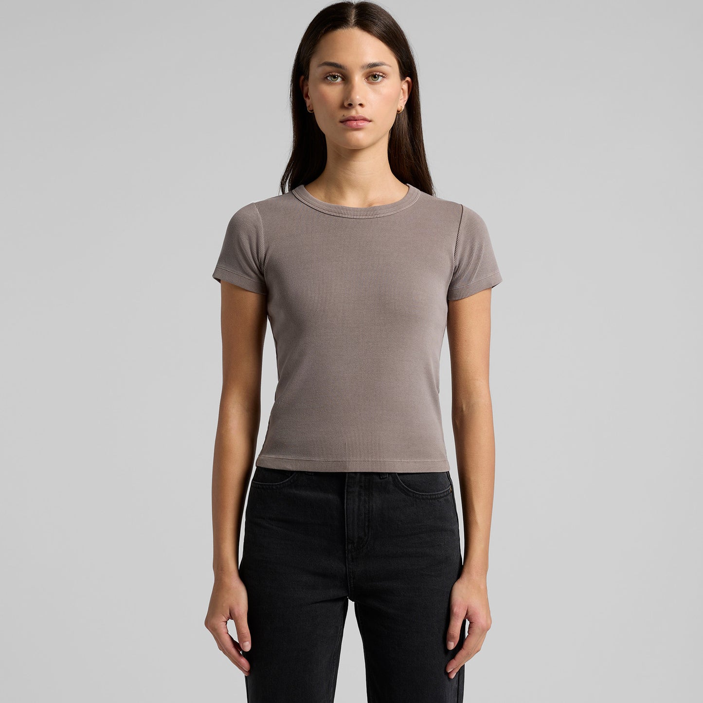 Women's  Faded Organic Rib Tee - 4036