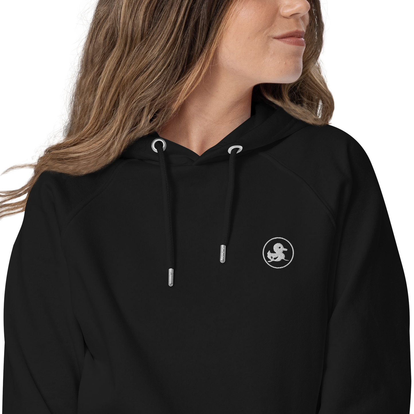The Raglan Hoodie | 80% Organic Cotton 20% RPET | Duck Black LUCK•E