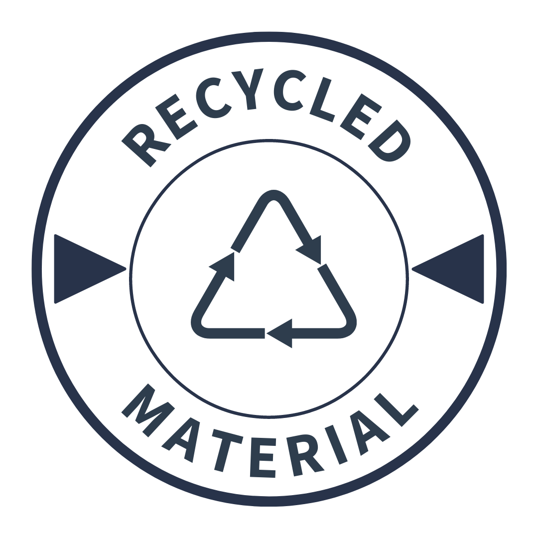 LUCKE Recycled materials badge