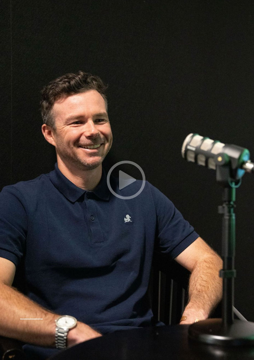 Garth Ellingham speaking in the podcast studio