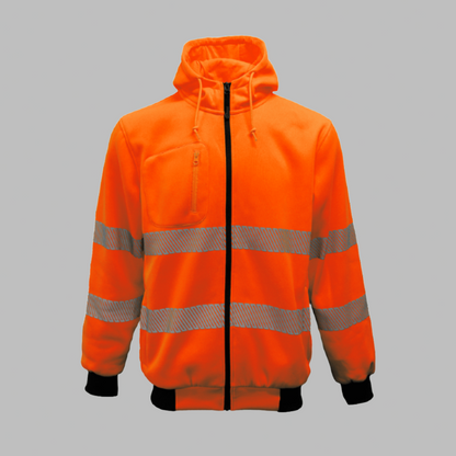 Work-Guard Recycled Hi Vis Day/Night Zipped Hoodie