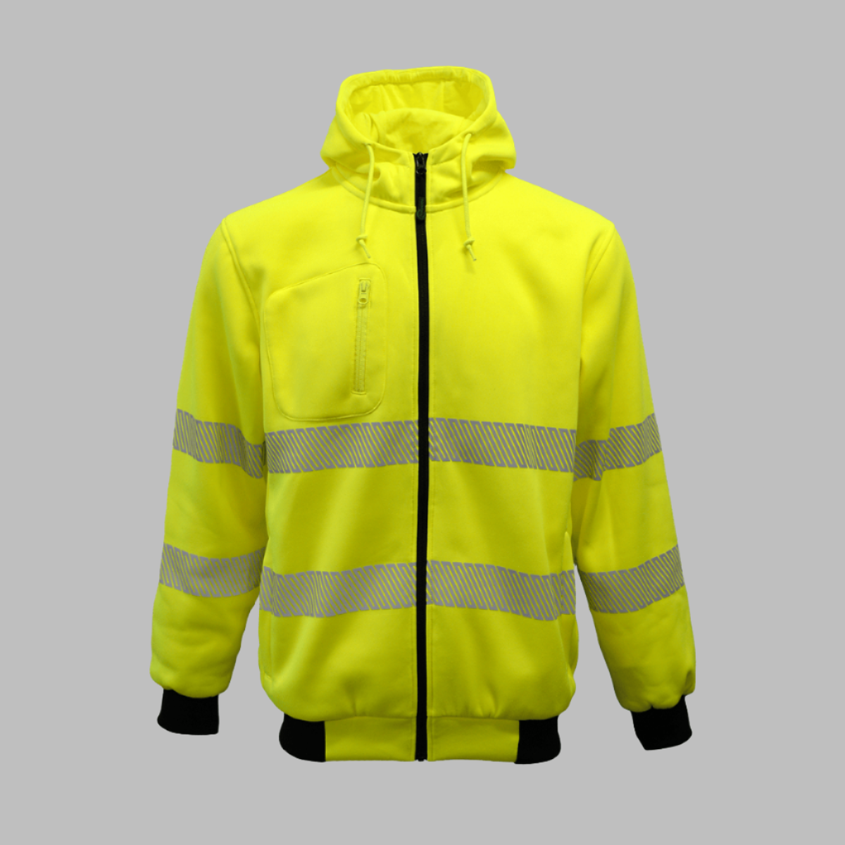 Work-Guard Recycled Hi Vis Day/Night Zipped Hoodie