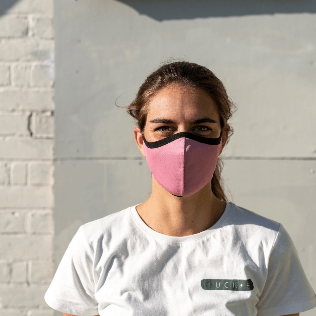 LUCKEFit™ Travel Face Masks | Award-Winning ViralOff® | NZ Helix+ Filter | Dusty Pink LUCK•E