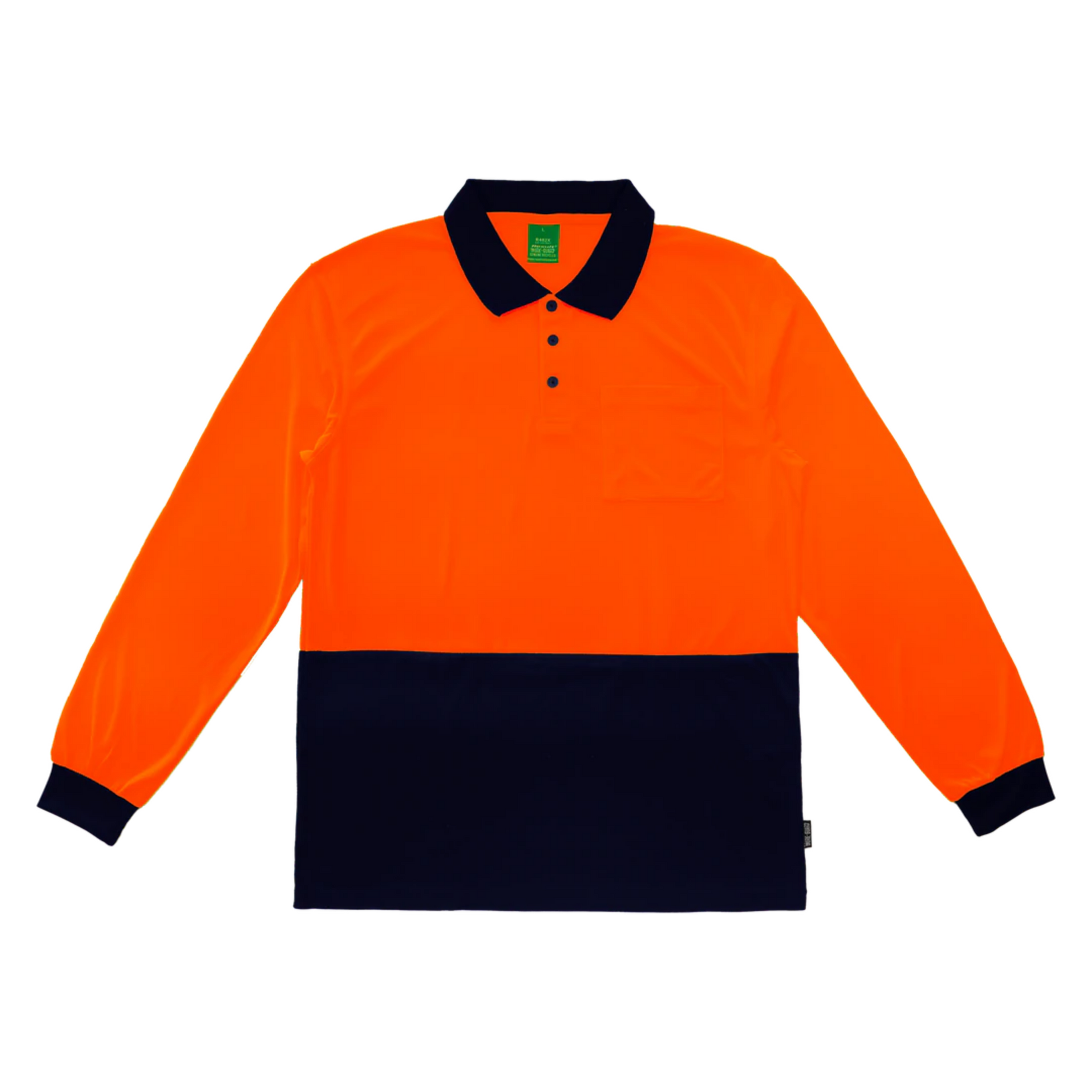 Hi Vis Recycled Long Sleeve Polo Result