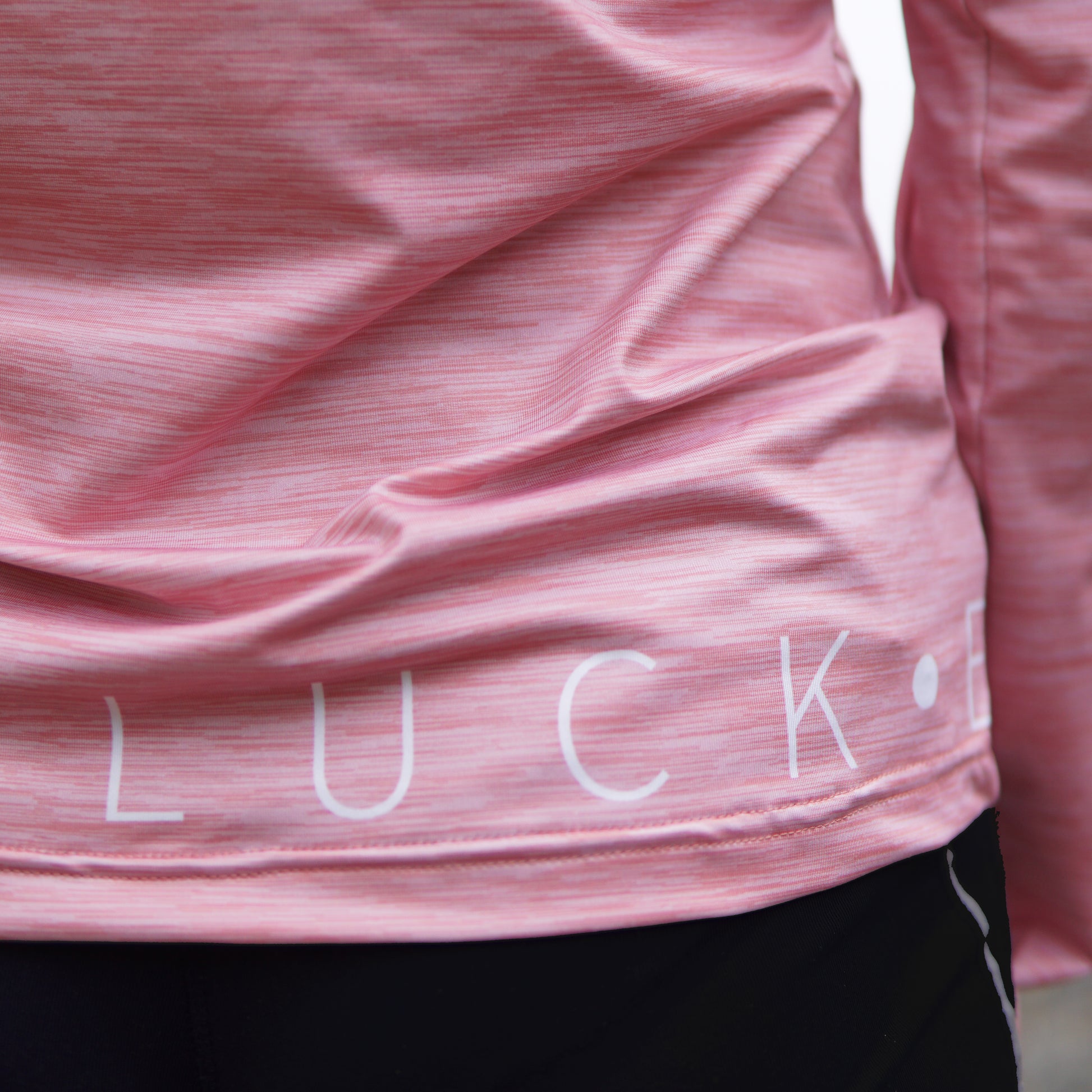 Dusty Pink | Long Sleeve Tech Tee | Recycled Ground Coffee Polyester | Female LUCK•E