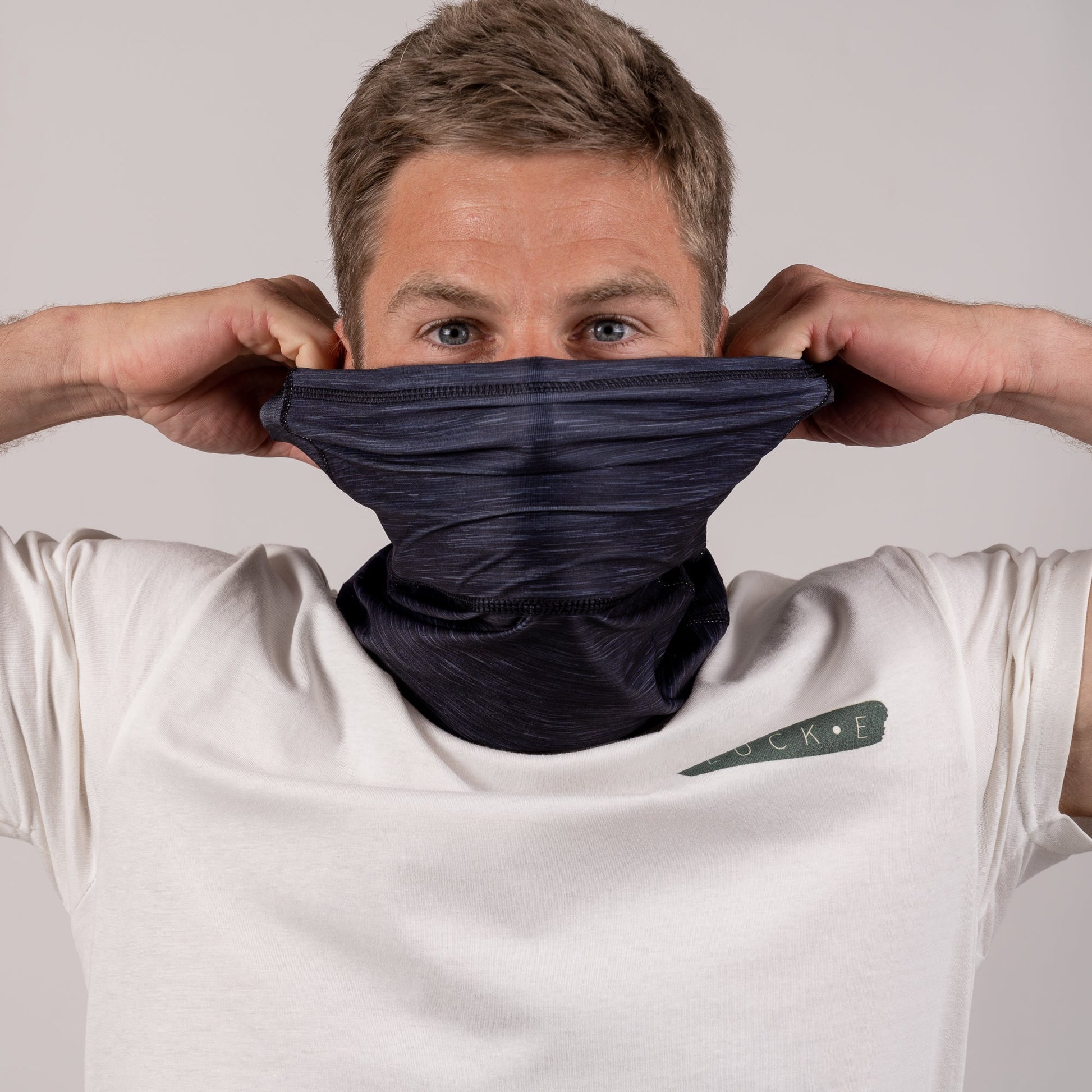 Snow LUCKEgo™ | Recycled Neck Warmer | With Built-in 3 layer Mask | Anti-viral LUCK•E