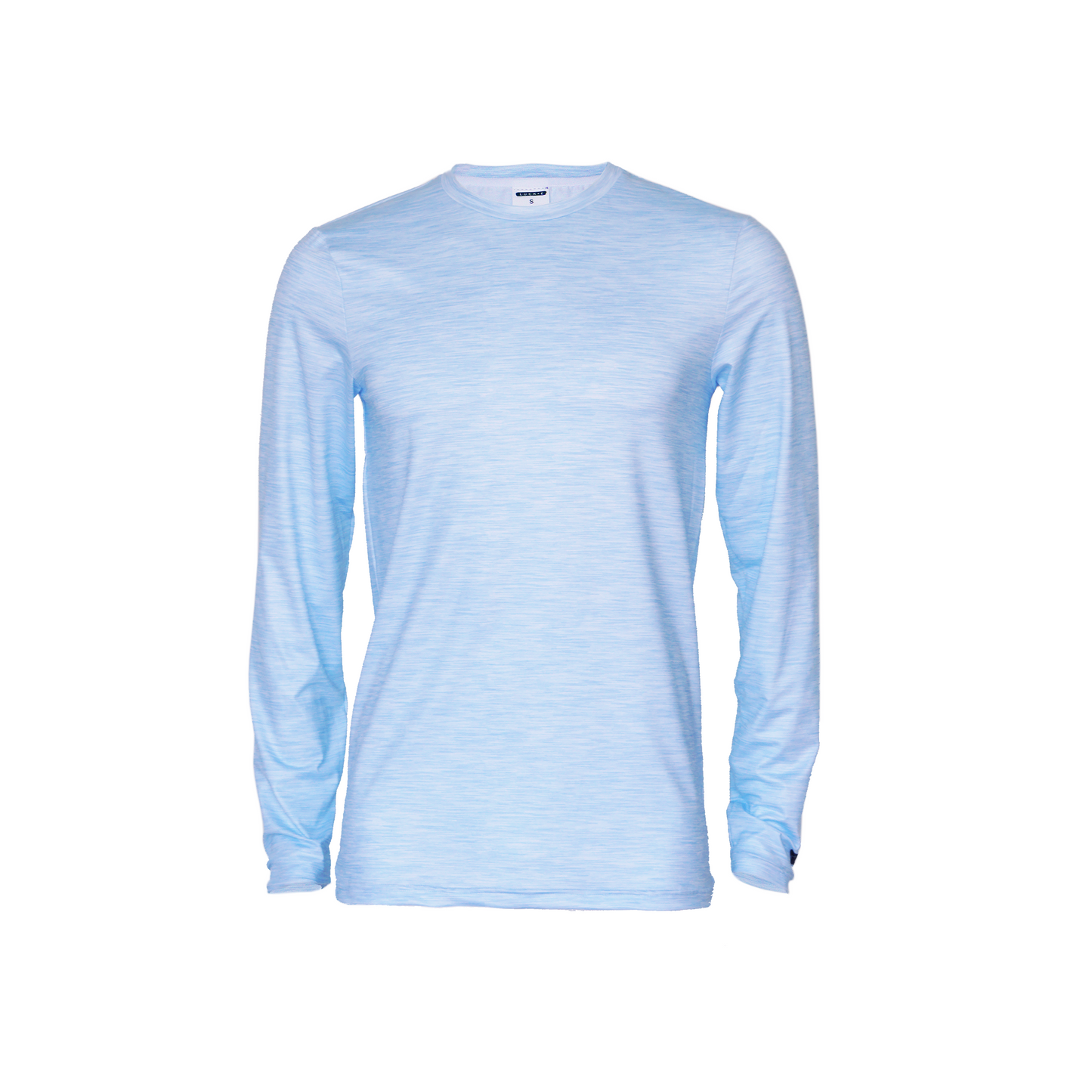 Sky Blue | Long Sleeve Tech Tee | Recycled Ground Coffee Polyester | Male/Unisex LUCK•E