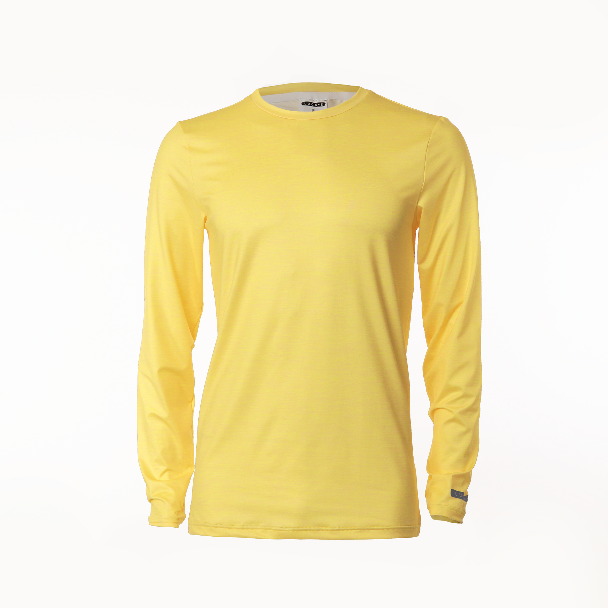 Sun Yellow ☀️  | Long Sleeve Tech Tee | Recycled Ground Coffee Polyester | Male/Unisex LUCK•E