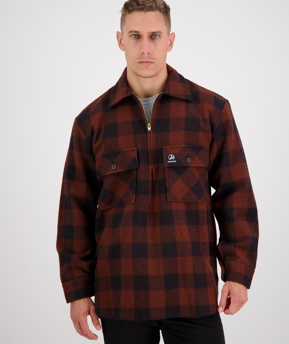 Men's Ranger Wool Zip Front Bushshirt | Swanndri Swanndri