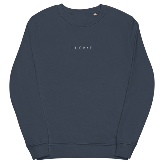 LUCKE Staple Sweatshirt | 80% Organic Cotton 20% RPET | Navy LUCK•E